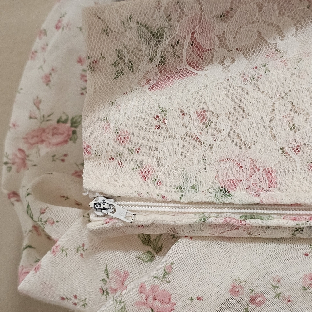 Vintage Floral Prairie Maxi Dress Cottagecore Gunne Sax Inspired - Picture 9 of 12